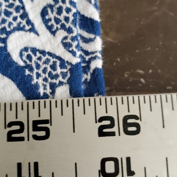 Dries Van Noten Skirt Size 44 Blue White Paisley Brocade Silk Blend Pencil - Picture 9 of 9